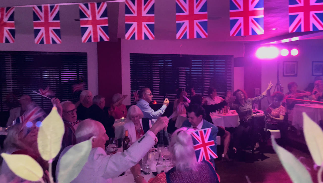 A themed party night in the Rosa Twelve restaurant with bunting